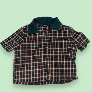 brandy melville cropped button up